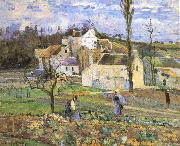 Camille Pissarro Cabbage harvest painting